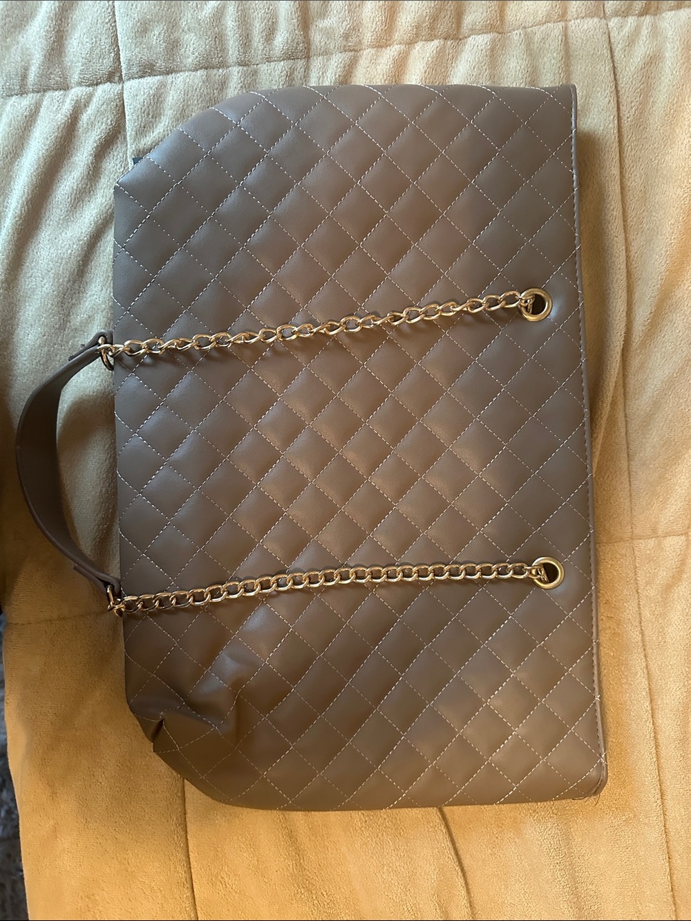 Badgley mischka NWT $129 Chain Shoulder Bag - Taupe - Picture 8 of 10